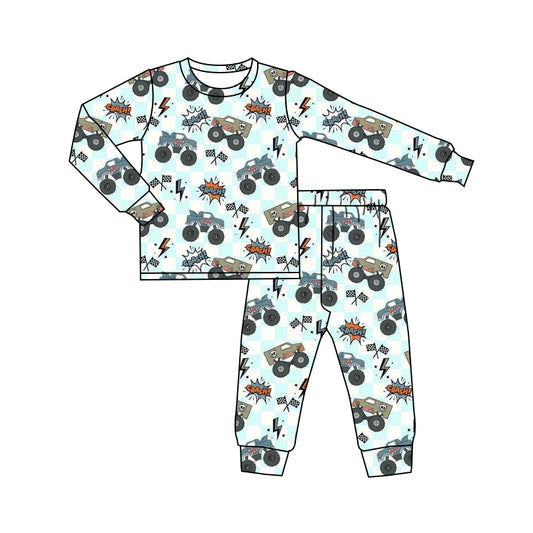 NO MOQ sales BLP1110 Pre-order baby boys clothes long sleeve pants sets-2025.6.10