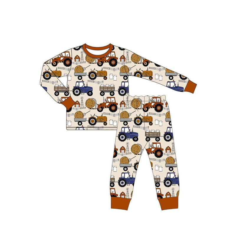 NO MOQ sales BLP1113 Pre-order baby boys clothes long sleeve pants sets-2025.6.12