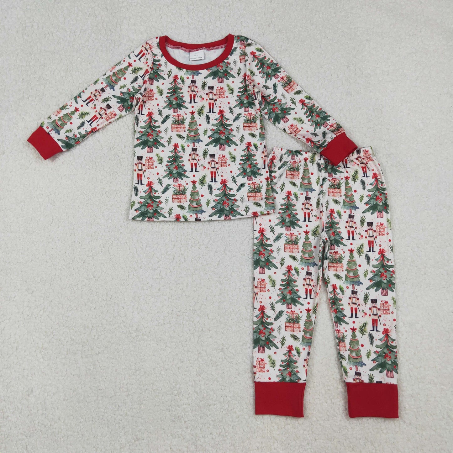 12/18m-7/8t RTS NO MOQ Sibling Baby boys clothes Christmas long sleeve pants sets and rompers