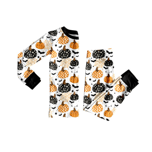 (Pre Order) No moq BLP1214 Pre-order baby boy clothes Halloween pumpkin long sleeve pants sets-2025.8.7
