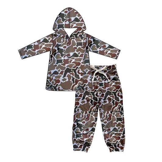 (Pre Order) No moq BLP1240 Pre-order baby boy clothes camouflage hooded long sleeve pants sets-2025.8.22