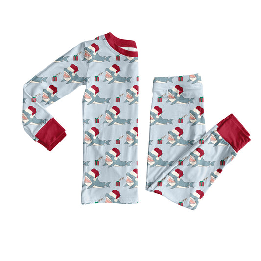 (Pre Order) No moq BLP1258 Pre-order baby boy clothes Christmas long sleeve pants sets-2025.8.27
