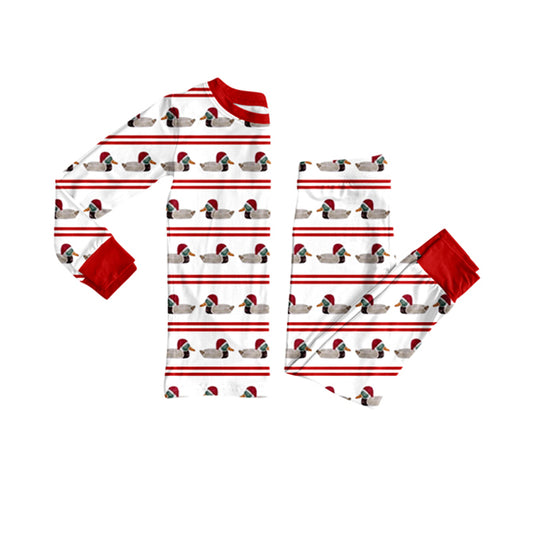 (Pre Order) No moq BLP1289 Pre-order baby boy clothes Christmas duck long sleeve pants sets-2025.9.11