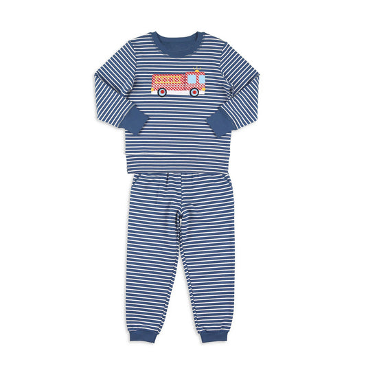 (Pre Order) No moq BLP1297 Pre-order baby boy clothes striped long sleeve pants sets-2025.9.20