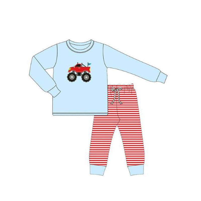 (Pre Order) No moq BLP1348 Pre-order baby boy clothes long sleeve pants sets-2025.10.20