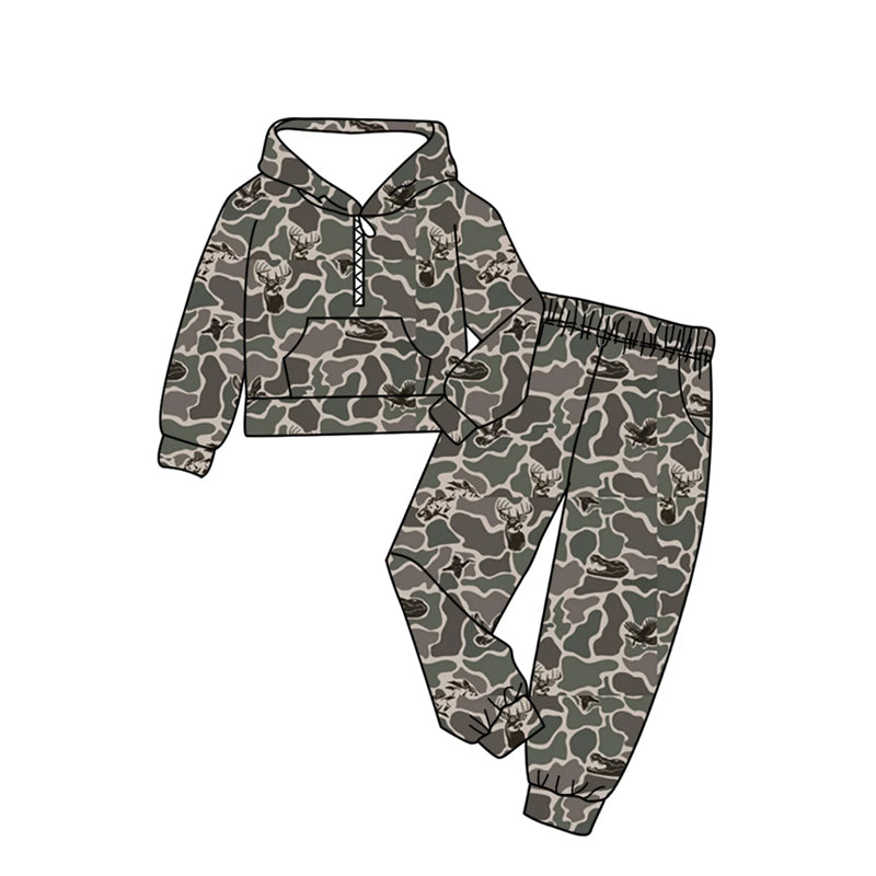 (Pre Order) No moq BLP1369 Pre-order baby boy clothes camouflage hooded long sleeve pants sets-2025.10.28