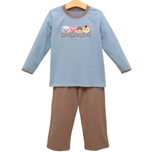(Pre Order) No moq BLP1372 Pre-order baby boy clothes long sleeve pants sets-2025.10.28