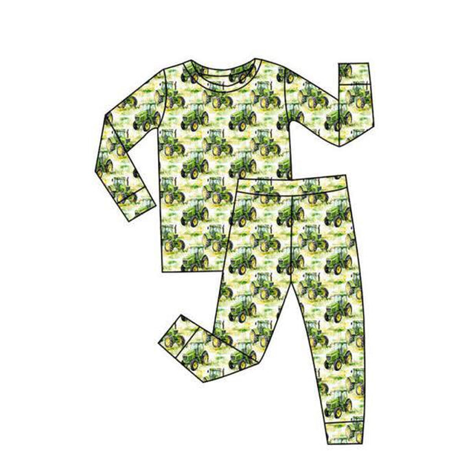 (Pre Order) No moq BLP1376 Pre-order baby boy clothes green long sleeve pants sets-2025.11.1
