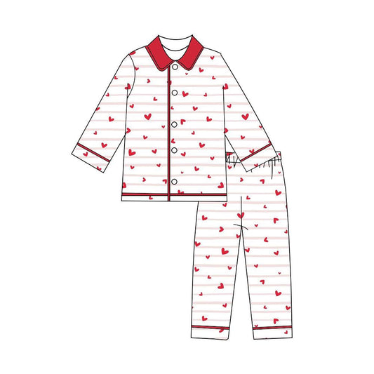 (Pre Order) No moq BLP1387 Pre-order baby boy clothes love long sleeve pants sets-2025.11.10