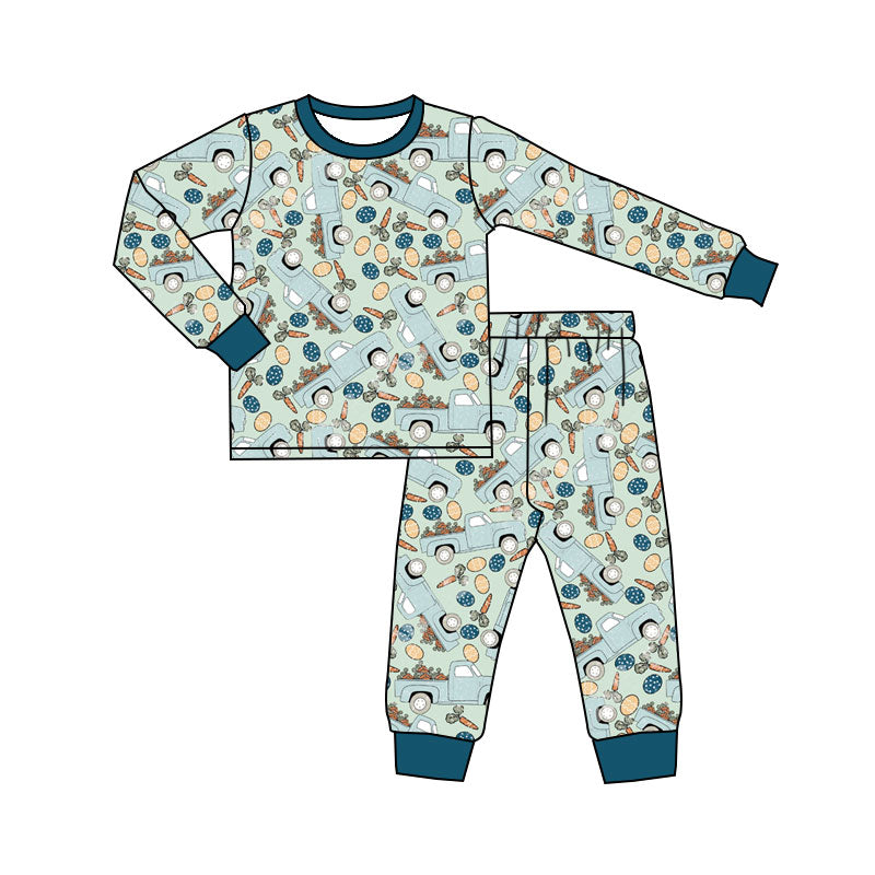 (Pre Order) No moq BLP1393 Pre-order baby boy clothes easter long sleeve pants sets-2025.11.13
