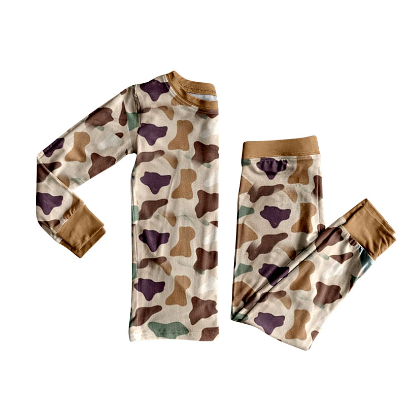 (Pre Order) No moq BLP1398 Pre-order baby boy clothes camouflage long sleeve pants sets-2025.11.15
