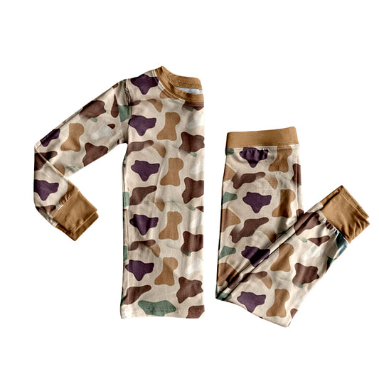 (Pre Order) No moq BLP1398 Pre-order baby boy clothes camouflage long sleeve pants sets-2025.11.15