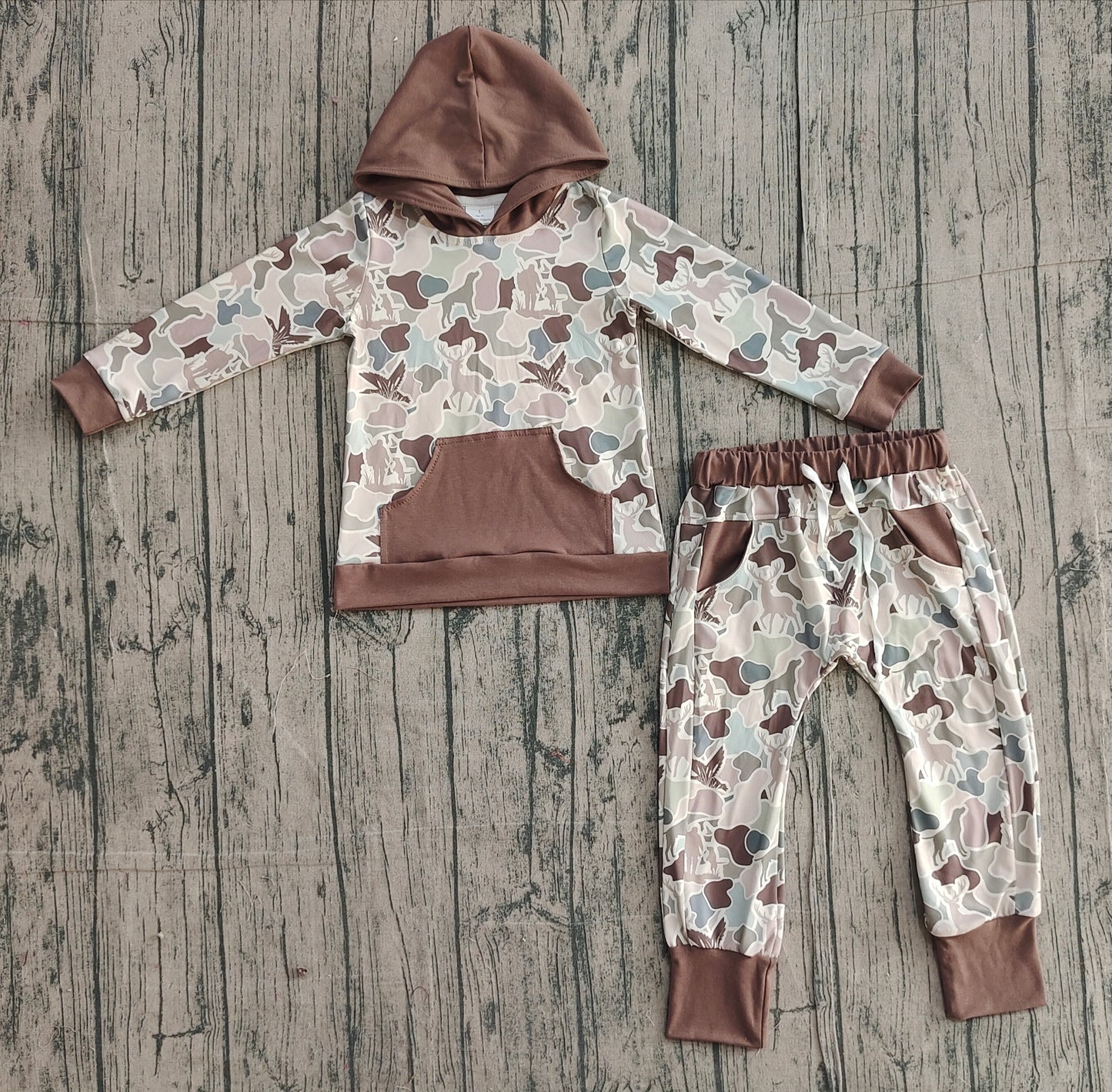 (Pre Order) No moq BLP1403 Pre-order baby boy clothes camouflage hooded long sleeve pants sets-2025.11.30