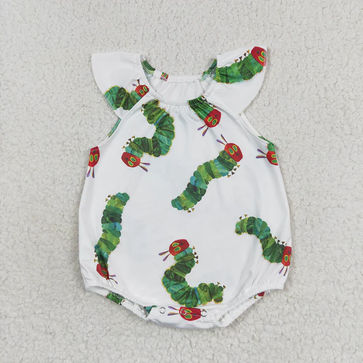 RTS Baby Baby Girls Caterpillar Sibling Rompers Dresses