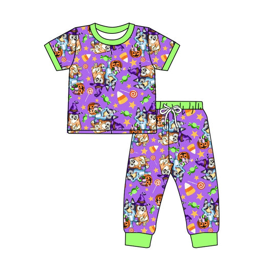 BSPO0409 pre-order 3-6M to 7-8T baby boy clothes cartoon dog boy halloween pajamas outfit-2024.4.23