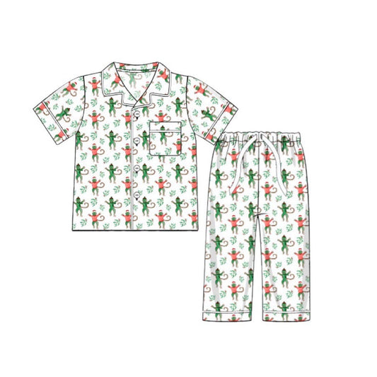 NO MOQ sales BSPO0460 baby boys clothes Christmas short sleeve pants sets -2024.7.16