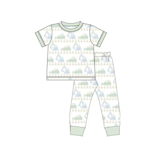 (Pre Order) No moq BSPO0609 Pre-order baby boy clothes short sleeve pants sets -2025.10.9