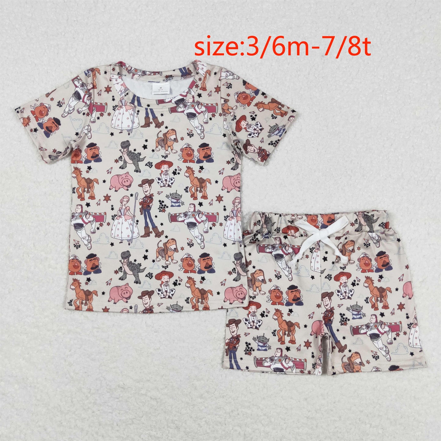 rts no moq BSSO0659 Toy Story Star Cartoon Short Sleeve Shorts Set