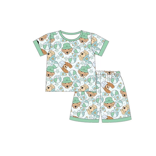 BSSO0774 pre-order baby boy clothes beach dog toddler boy summer outfits