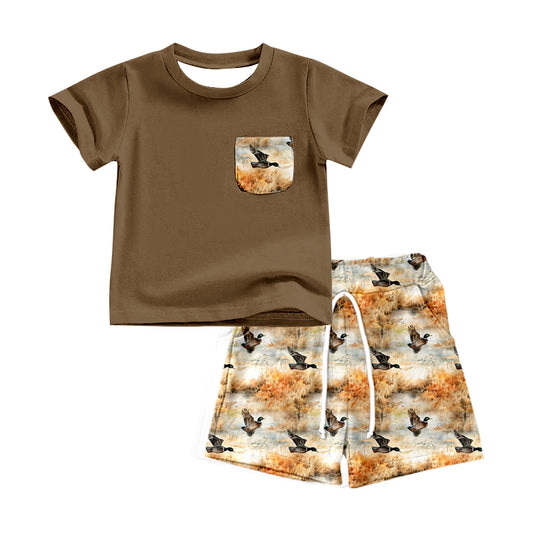 BSSO0776 pre-order baby boy clothes mallard toddler boy summer outfits