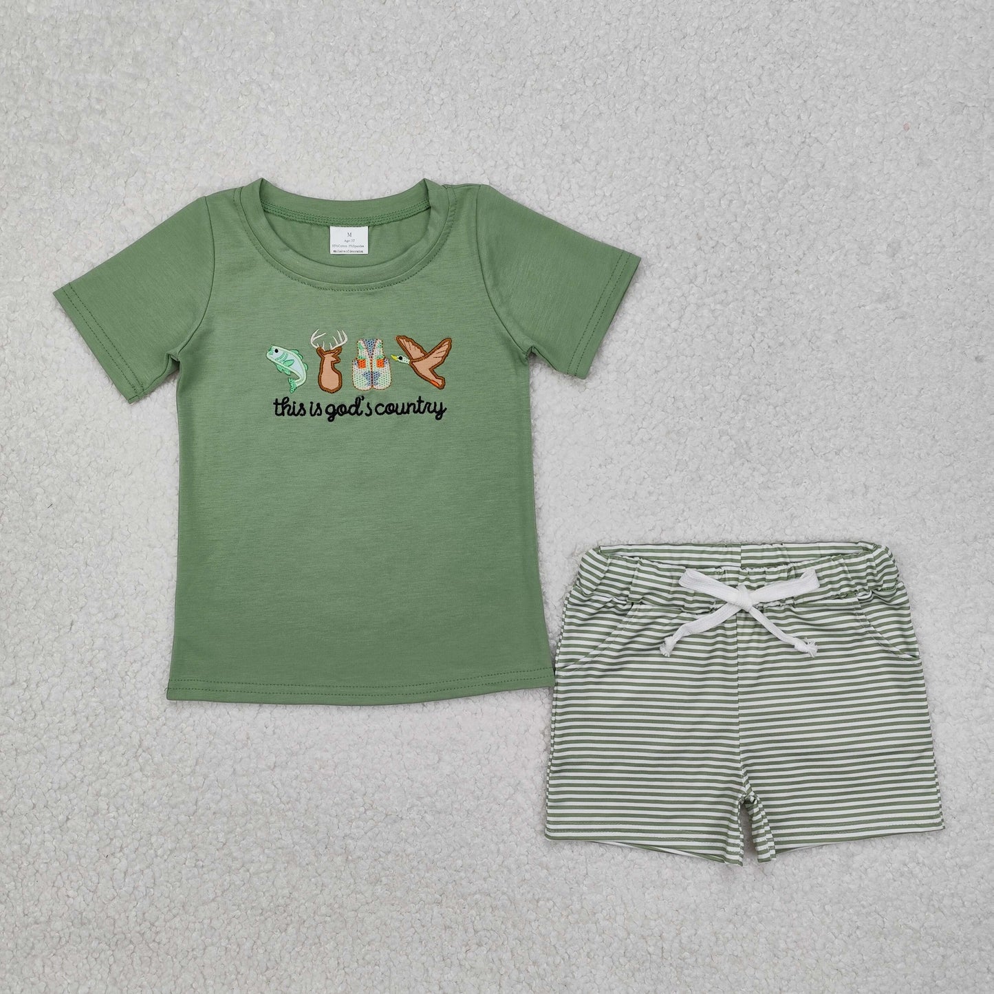 RTS NO MOQ embroidery short-sleeved shorts suit & short-sleeved sets and romper