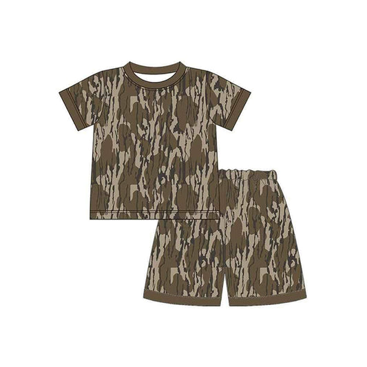 no moq BSSO1115 PRE-ORDER baby boy clothes camouflage short sleeve shorts set-2024.11.16