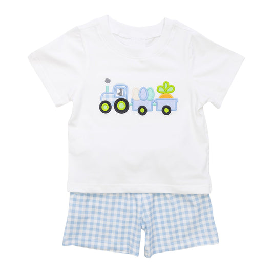 no moq BSSO1173 PRE-ORDER baby boy clothes easter short sleeve shorts set-2024.12.6