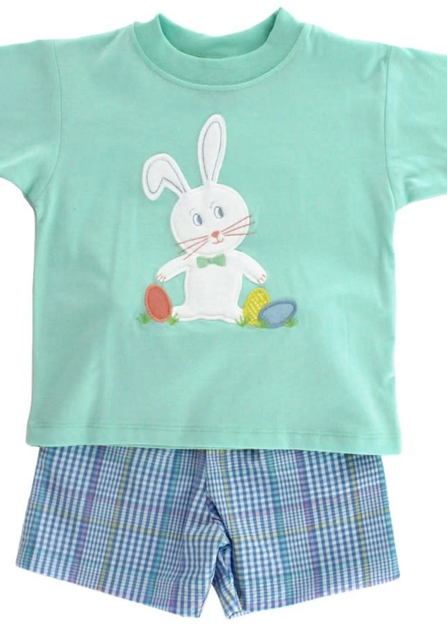 no moq BSSO1185 PRE-ORDER baby boy clothes easter green short sleeve shorts set-2024.12.11