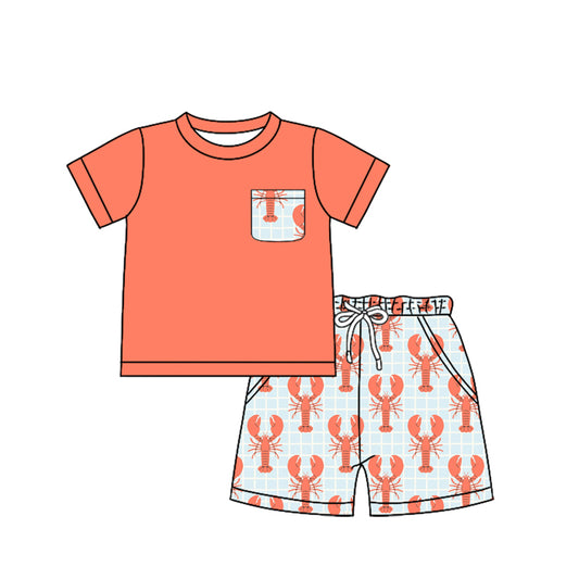 no moq BSSO1218 PRE-ORDER baby boy clothes short sleeve shorts set-2024.12.21