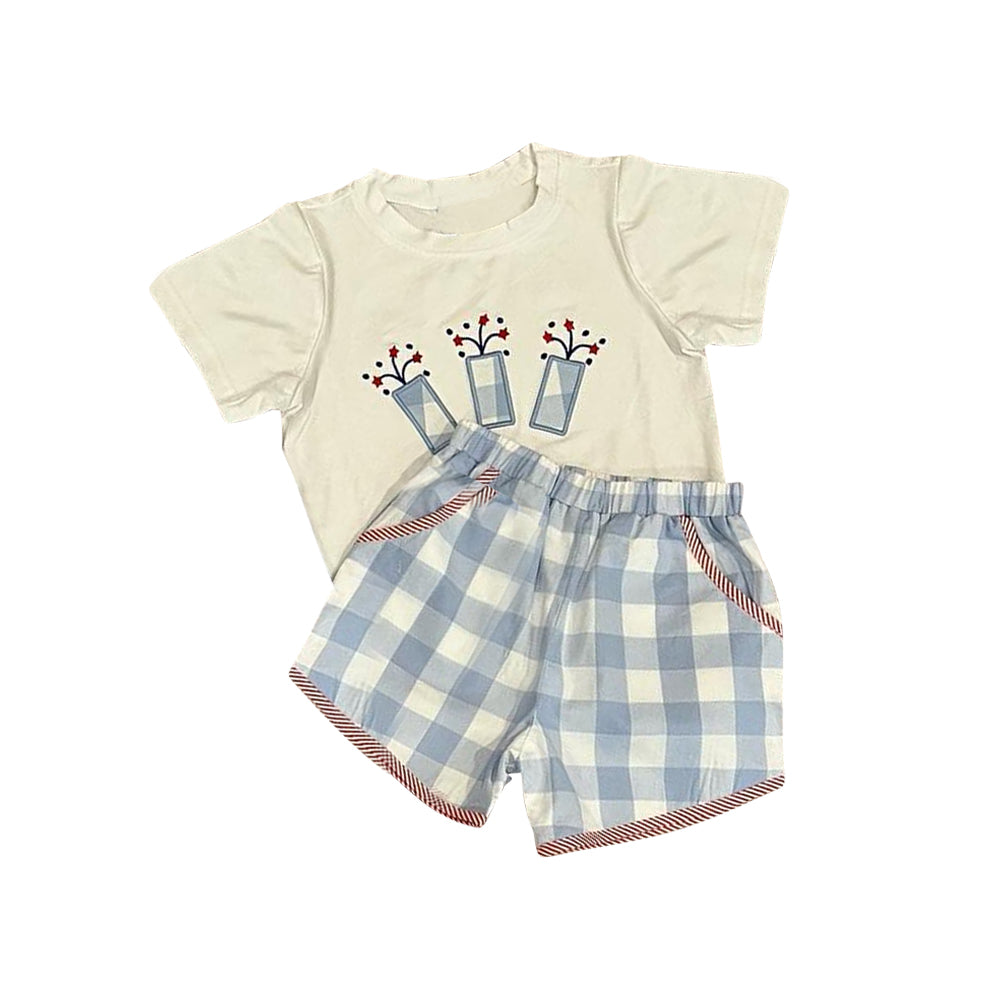 no moq BSSO1221 PRE-ORDER baby boy clothes short sleeve shorts set-2024.12.23