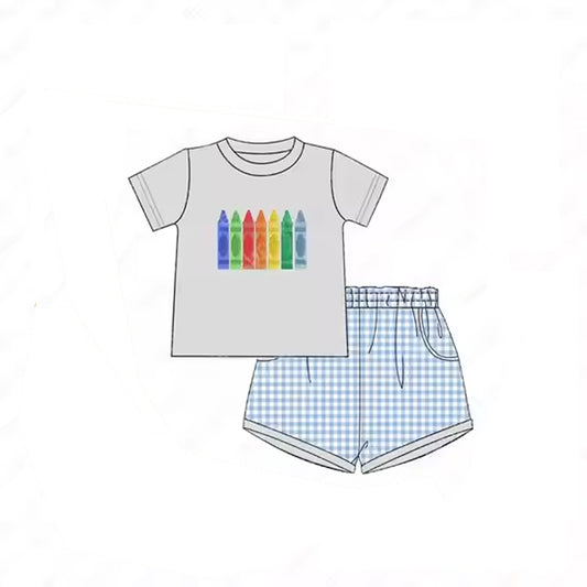 no moq BSSO1244 PRE-ORDER baby boy clothes easter short sleeve shorts set-2024.12.27