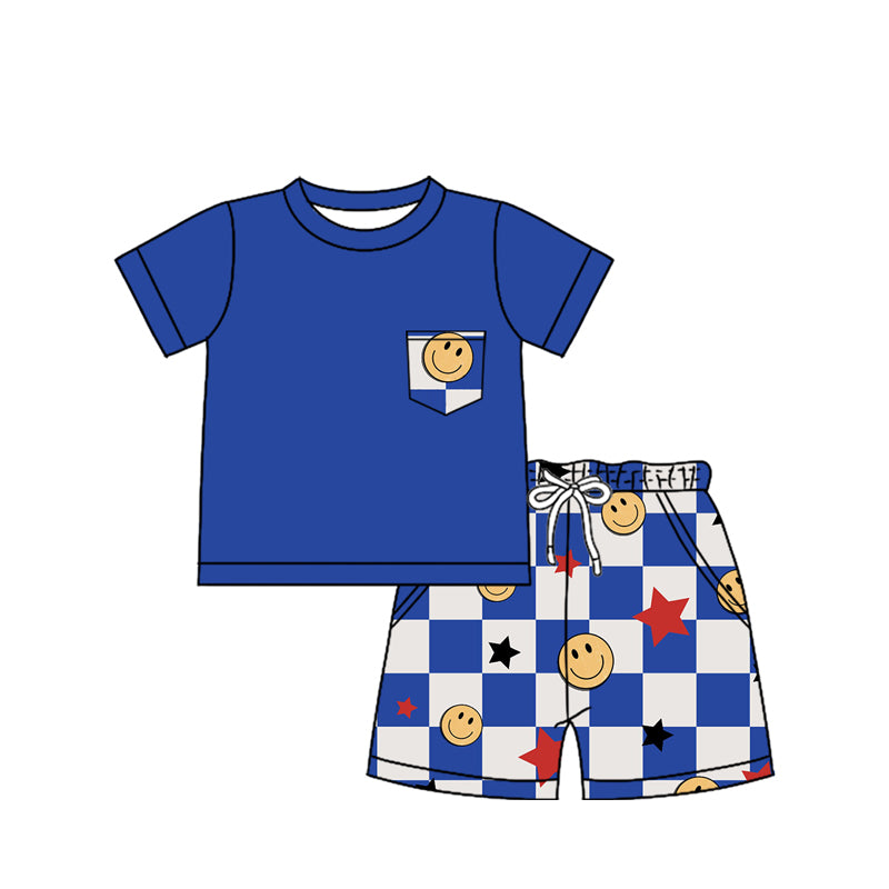 no moq PRE-ORDER baby boy clothes short sleeve shorts set and romper -2025.2.21