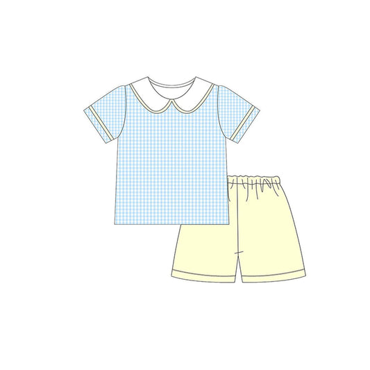 (Pre Order) No moq BSSO1607 PRE-ORDER baby boys clothes short sleeve shorts set-2025.10.21
