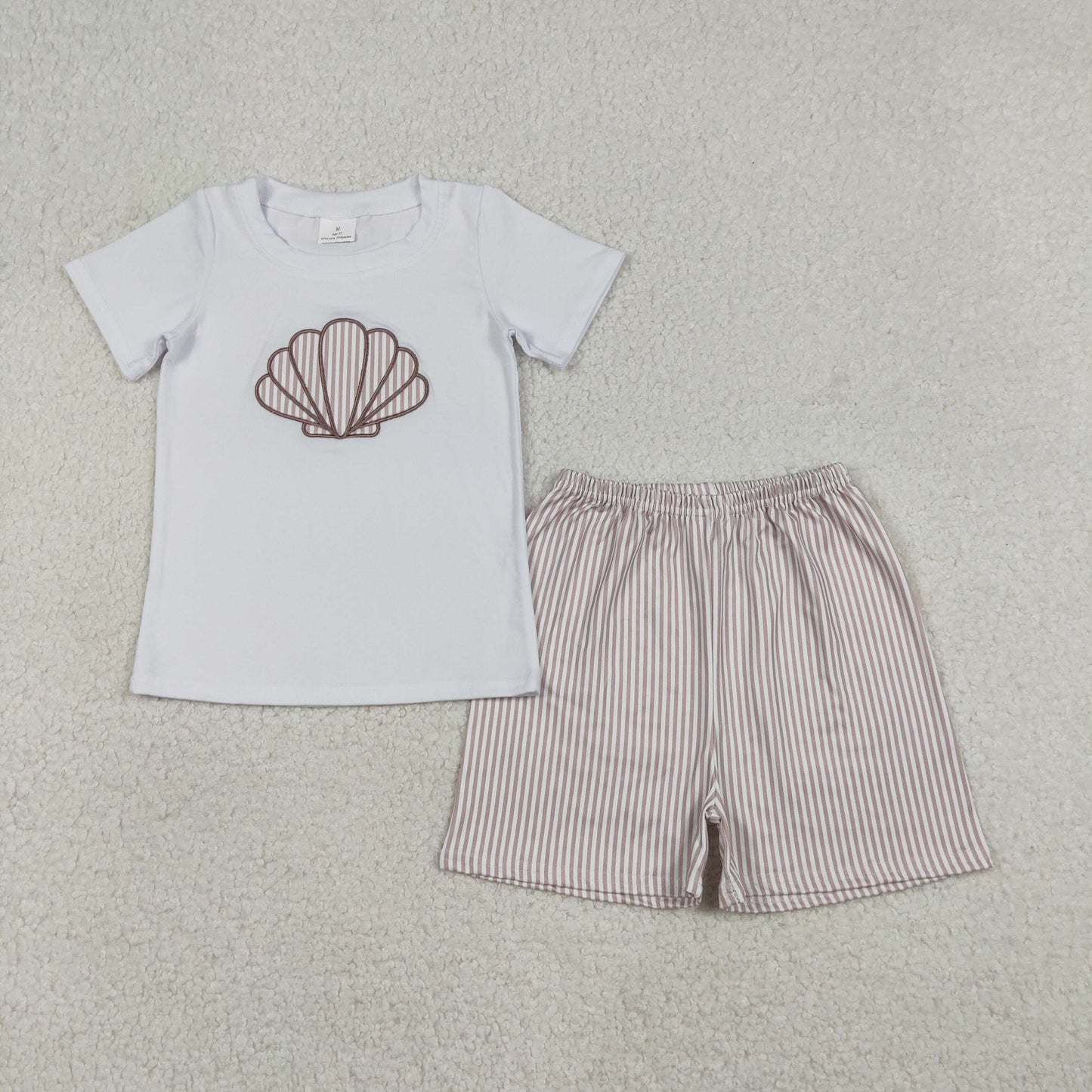 RTS NO MOQ Sibling baby girls boy clothes embroidery short sleeve shorts sets