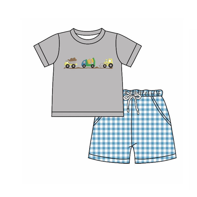 (Pre Order) No moq BSSO1619 Pre-order baby boy clothes short sleeve shorts sets-2025.10.24