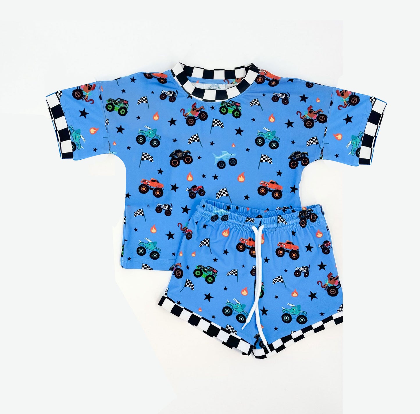 (Pre Order) No moq BSSO1641 Pre-order baby boy clothes blue short sleeve shorts sets-2025.10.31-BT1496+SS0736