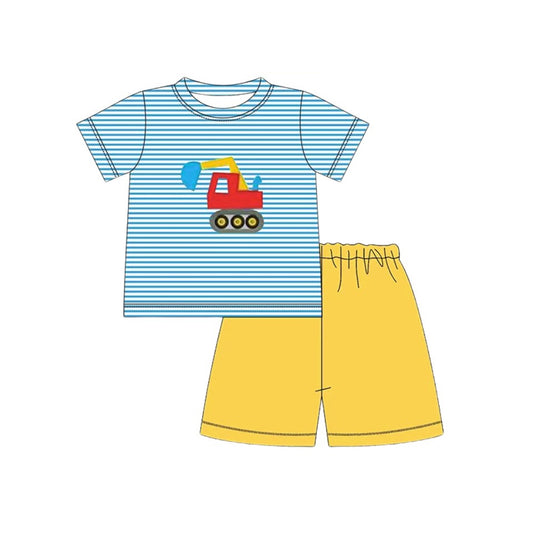 (Pre Order) No moq BSSO1667 Pre-order baby boy clothes short sleeve shorts sets-2025.11.12