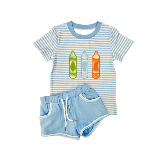 (Pre Order) No moq BSSO1680 Pre-order baby boy clothes short sleeve shorts sets-2025.11.13