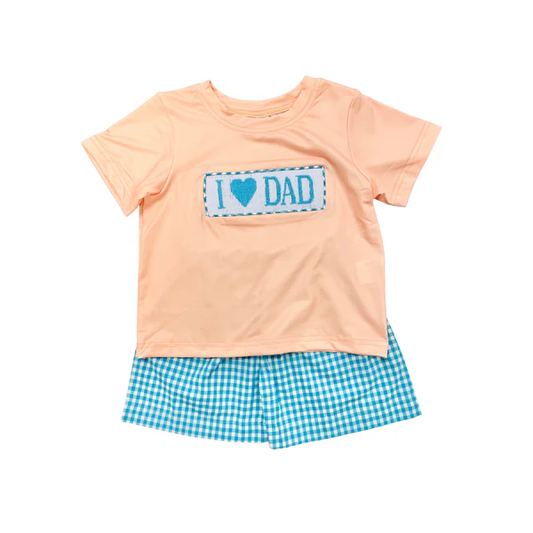 (Pre Order) No moq BSSO1690 Pre-order baby boy clothes I dad short sleeve shorts sets-2025.11.14