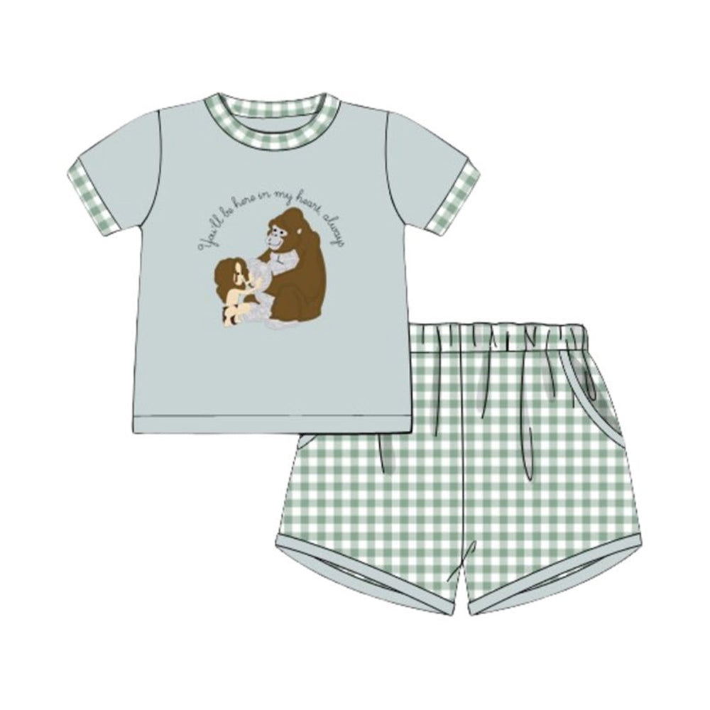 (Pre Order) No moq BSSO1702 Pre-order baby boy clothes short sleeve shorts sets-2025.11.18