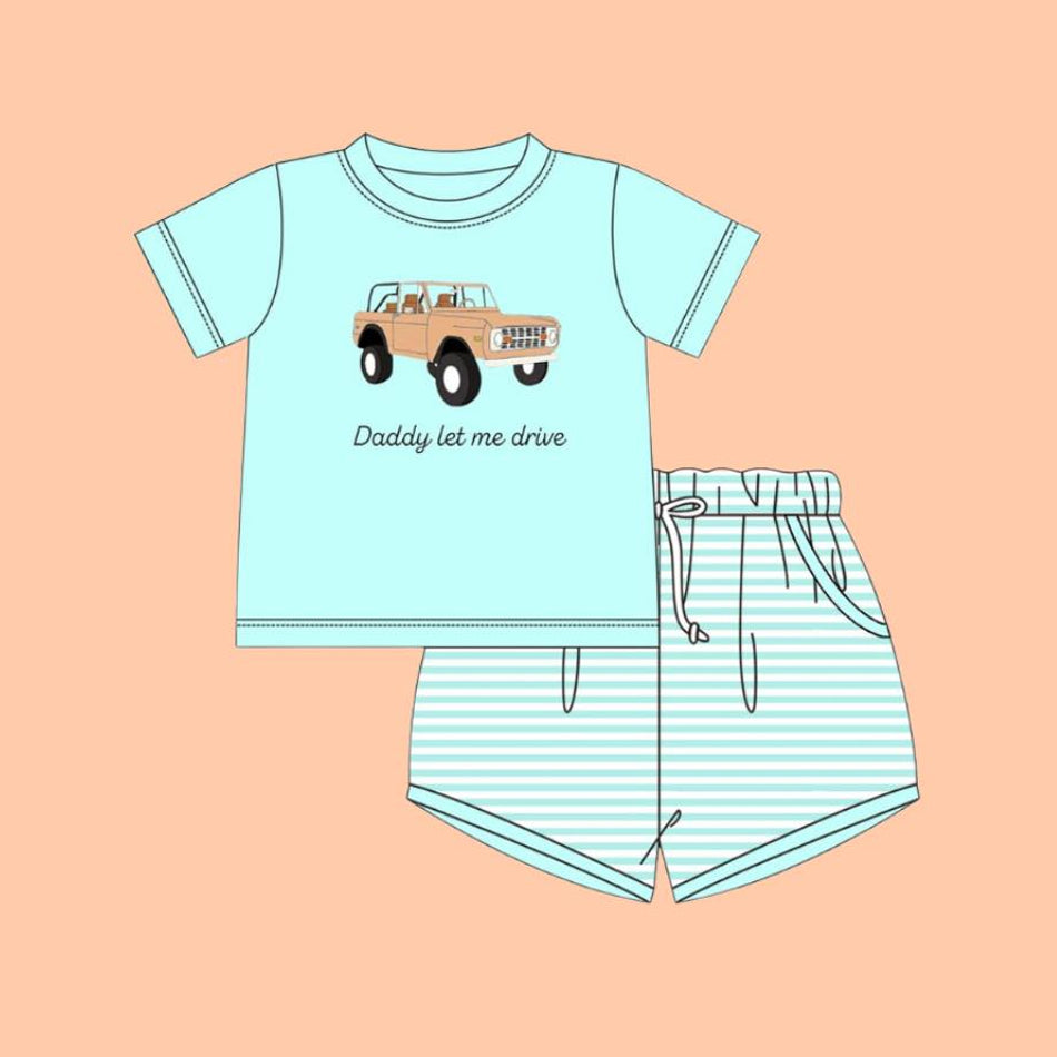 (Pre Order) No moq BSSO1704 Pre-order baby boy clothes short sleeve shorts sets-2025.11.18