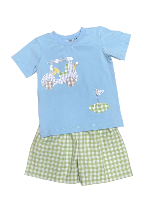 (Pre Order) No moq BSSO1720 Pre-order baby boy clothes blue short sleeve shorts sets-2025.11.22