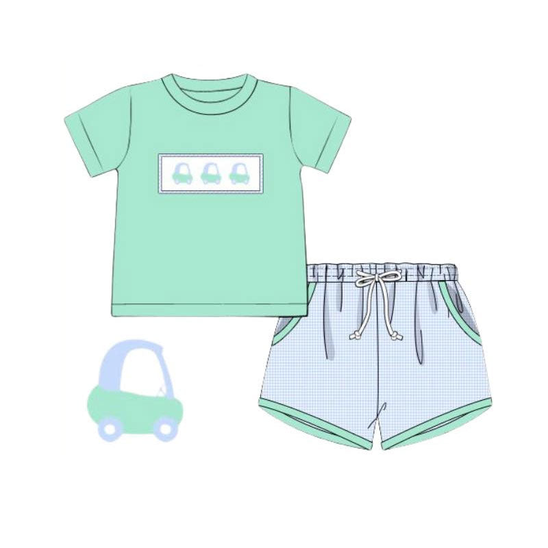 (Pre Order) No moq BSSO1736 Pre-order baby boy clothes short sleeve shorts sets-2025.11.25