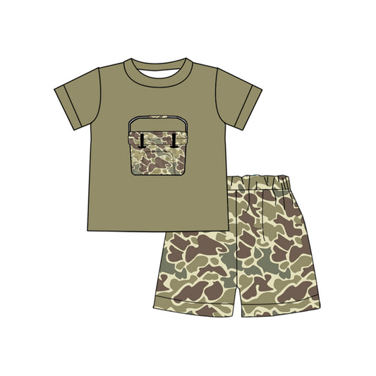 (Pre Order) No moq Pre-order baby boy clothes camouflage short sleeve shorts sets-2025.12.5
