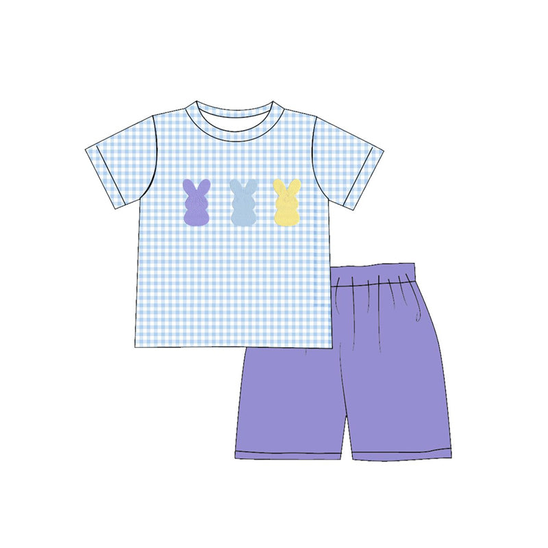 (Pre Order) No moq Pre-order baby boy clothes bunny short sleeve shorts sets-2025.12.6