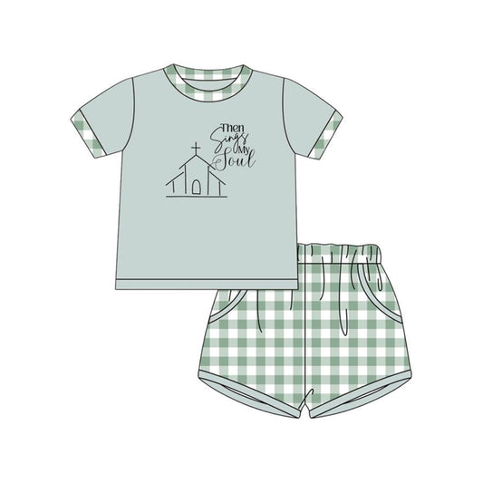 (Pre Order) No moq Pre-order baby boy clothes easter short sleeve shorts sets-2025.12.6
