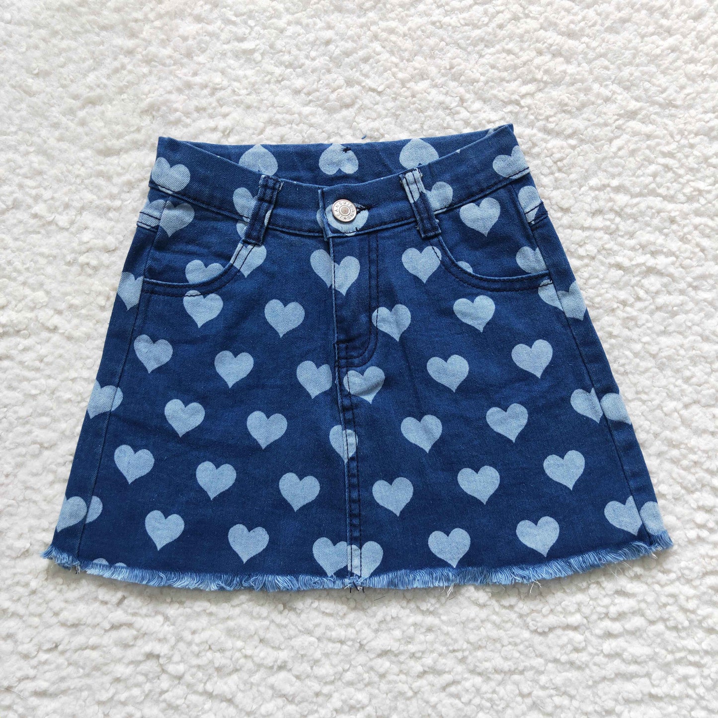 GLK0010 Blue love denim skirt