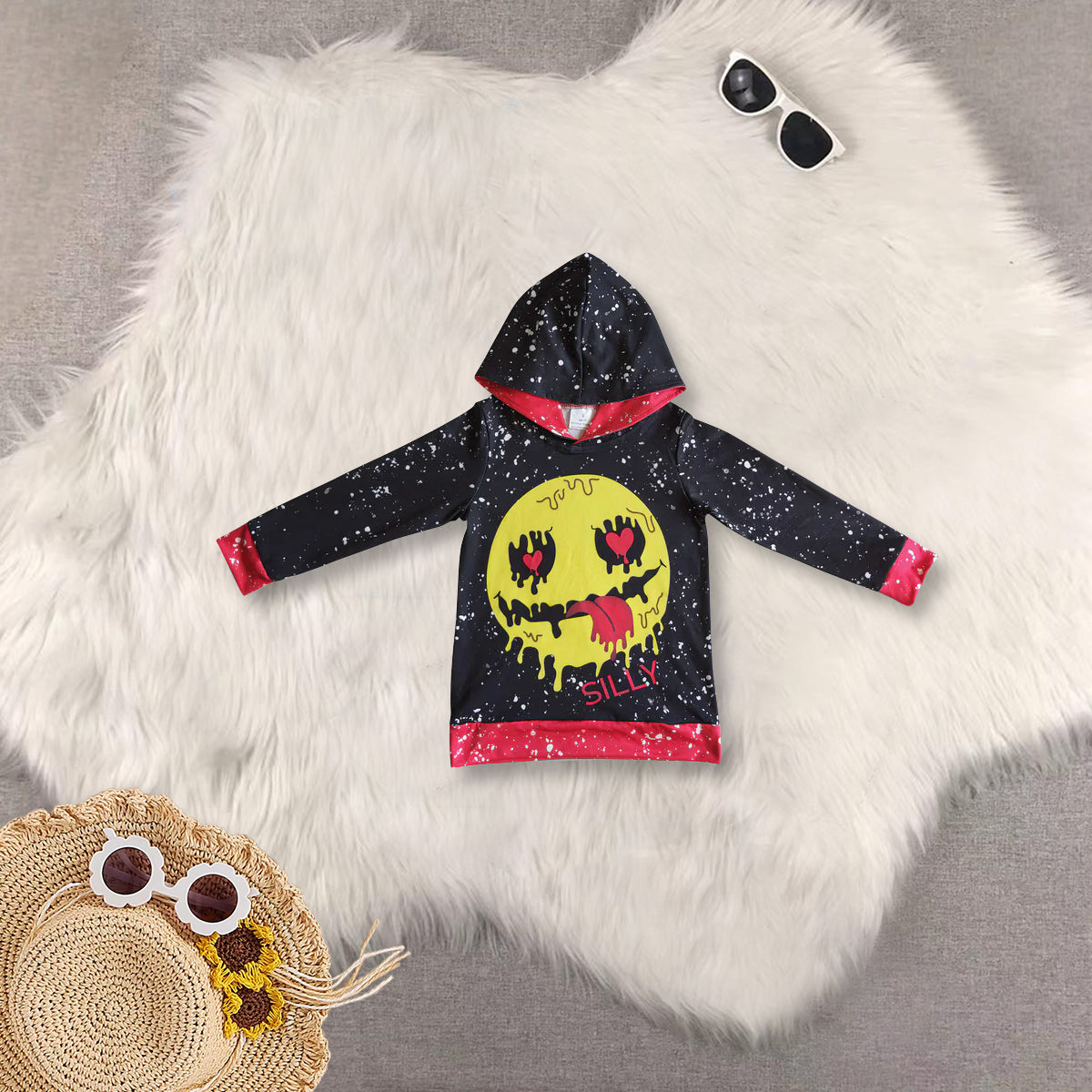 RTS NO MOQ Sibling baby boy girl clothes hooded long sleeved tops