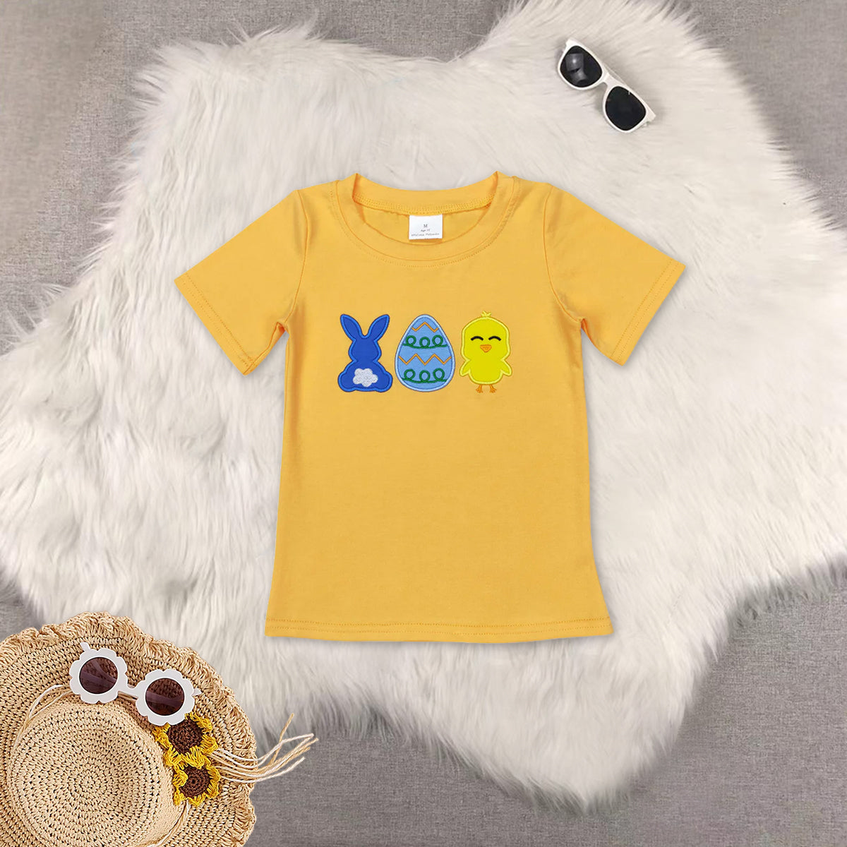 RTS NO MOQ Sibling baby boy clothes embroidery Short-Sleeve Tops