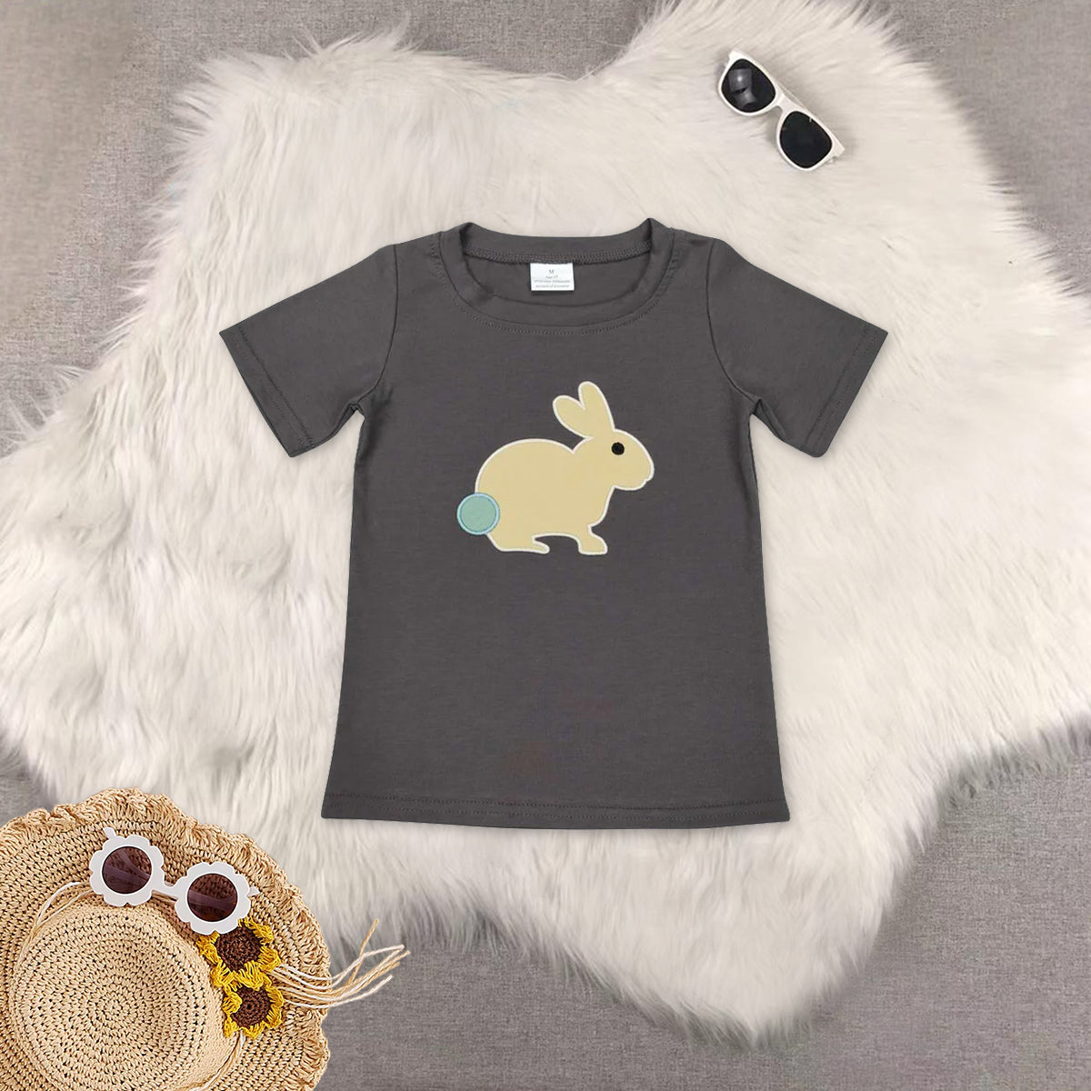 RTS NO MOQ Sibling baby boy clothes embroidery Short-Sleeve Tops